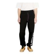 Lanvin Broderade Track Pants med Logo Motif Black, Herr