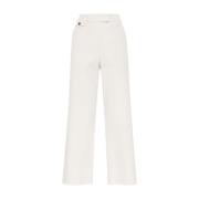 Brunello Cucinelli Kräm Linnebyxor Elegant Stil White, Dam