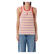 JW Anderson Randig tanktopp rosa multi Multicolor, Dam