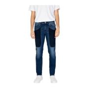 Jeckerson Blå Bomullsblandning Stretch Jeans Blue, Herr