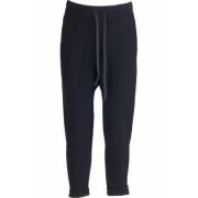 Isabel Benenato Svarta Ull Cashmere Joggingbyxor Black, Herr