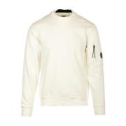 C.p. Company Lens Crew Neck Sweatshirt White, Herr