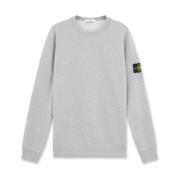 Stone Island Kompass Sweatshirt i Grå Gray, Herr