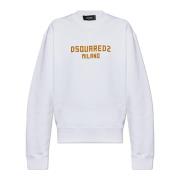 Dsquared2 Sweatshirt med logotyp White, Dam