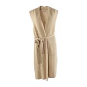 Max Mara Beige Ull Gilet för Kvinnor Beige, Dam