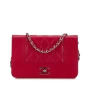 Chanel Vintage Pre-owned Laeder crossbodyvskor Pink, Dam