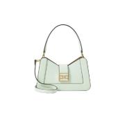 Elisabetta Franchi Mint Trapezformad Väska med Knappstängning Green, D...