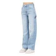 Tommy Jeans Högmidjade ljusa denim jeans Blue, Dam