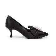 Dolce & Gabbana Satin Juvel Décolleté Skor Black, Dam