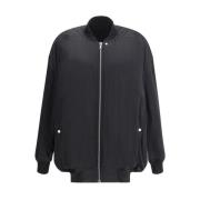 Rick Owens Urban Bomberjacka med Dubbelglidande Dragkedja Black, Dam