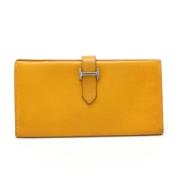 Hermès Vintage Pre-owned Laeder plnbcker Yellow, Dam