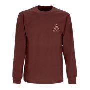 HUF Triangel Långärmad T-shirt Aubergine Purple, Herr