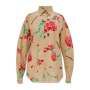 Moschino Skjorta med blommotiv Beige, Dam