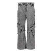 Acne Studios Cargobyxor med Fickor Gray, Dam