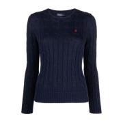 Polo Ralph Lauren Långärmad Stickad Tröja Pullover Blue, Dam