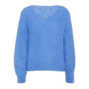 American Dreams V-neck Knitwear Blue, Dam