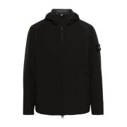 Stone Island Svart Parka för Män Black, Herr