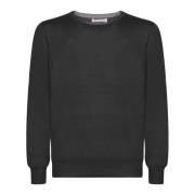 Brunello Cucinelli Svart stickat herrplagg Aw24 Black, Herr