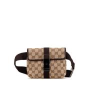 Gucci Vintage Pre-owned Canvas crossbodyvskor Beige, Dam