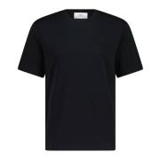 Ami Paris Logo T-shirt, Klassisk passform, Mjuk bomull Black, Herr