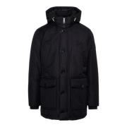 Tommy Hilfiger Lång Rockie Herr Parkas Jacka Black, Herr