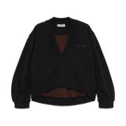 The Attico Nero E Marrone Sweatshirts för Kvinnor Black, Dam