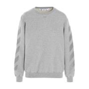 Off White Stilig Stickad Topp Gray, Dam