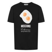 Moschino Breakfast Print Crew Neck T-shirt Svart Black, Herr