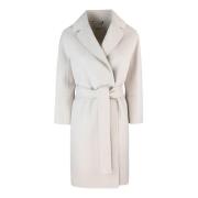 Max Mara Studio Oversized ullkappa med bälte Beige, Dam