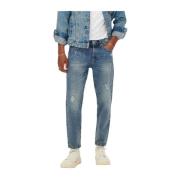 Only & Sons Ljusblå Distressed Straight Leg Jeans Blue, Herr