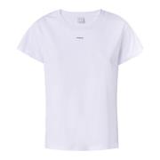 PINKO Casual Bomull T-shirt för Kvinnor White, Dam