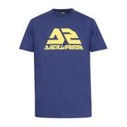 Dsquared2 T-shirt med tryck Blue, Herr