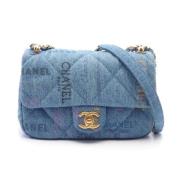 Chanel Vintage Pre-owned Denim axelremsvskor Blue, Dam