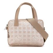 Chanel Vintage Pre-owned Nylon chanel-vskor Beige, Dam