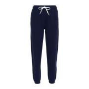 Ralph Lauren Marinblå sweatpants med logotyp Blue, Dam