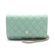 Chanel Vintage Pre-owned Laeder chanel-vskor Green, Dam