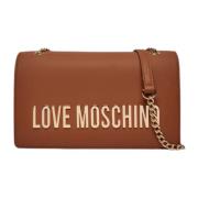 Love Moschino Stilig axelväska för kvinnor Brown, Dam