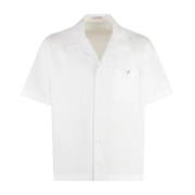 Valentino Vit Bomull Poplin Skjorta White, Herr