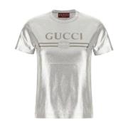 Gucci Casual Bomull T-shirt för Män Gray, Dam