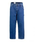 Carhartt Wip Blå arbetskläder inspirerade denim jeans Blue, Herr