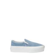 Vans Färgglada Slip-On Plattforms Skor Blue, Dam