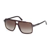 Tom Ford Havana solglasögon med bruna gradientglasögon Brown, Unisex