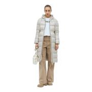 Moncler Vändbar Lång Dunjacka Beige, Dam