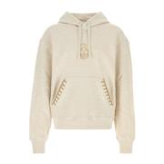 Alexander McQueen Hoodie med stil Felpe Beige, Herr