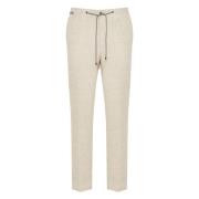 Corneliani Linne dragsko byxor med fickor Beige, Herr