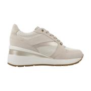 Geox Stiliga Sneakers för Män och Kvinnor Beige, Dam