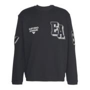 Emporio Armani Marinblå Bomulls Sweatshirt med Broderat Logotyp Blue, ...