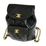 Chanel Vintage Pre-owned Laeder ryggsckar Black, Dam