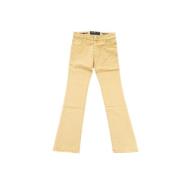 Jacob Cohën Broderad Logotyp Jeans 5 Fickbyxor Beige, Herr