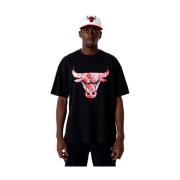 New Era Svart Bulls NBA Logo Tee Black, Herr